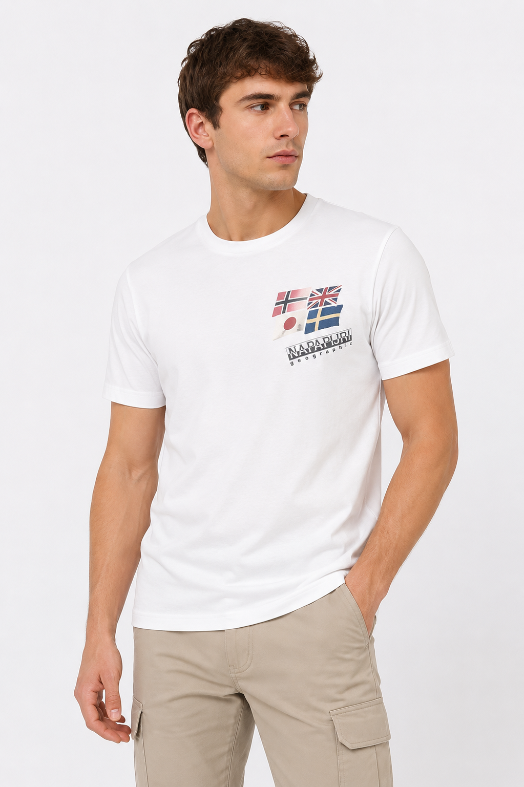 T-Shirt Napapijri Uomo Bianca