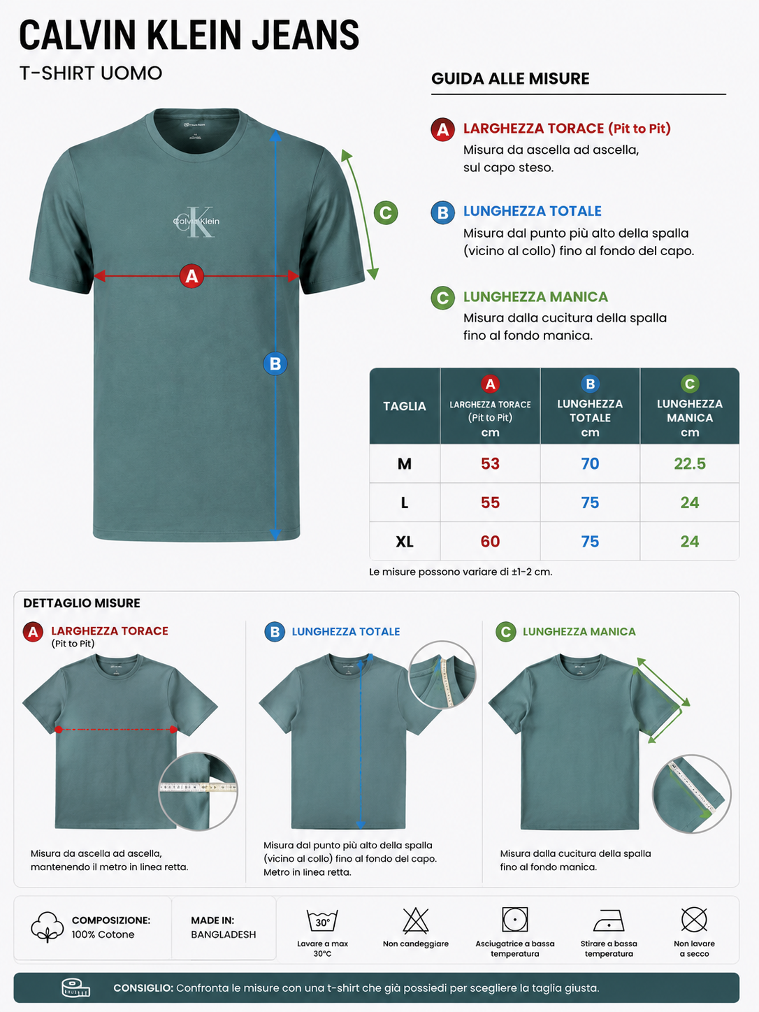 Calvin Klein T-Shirt Uomo blue